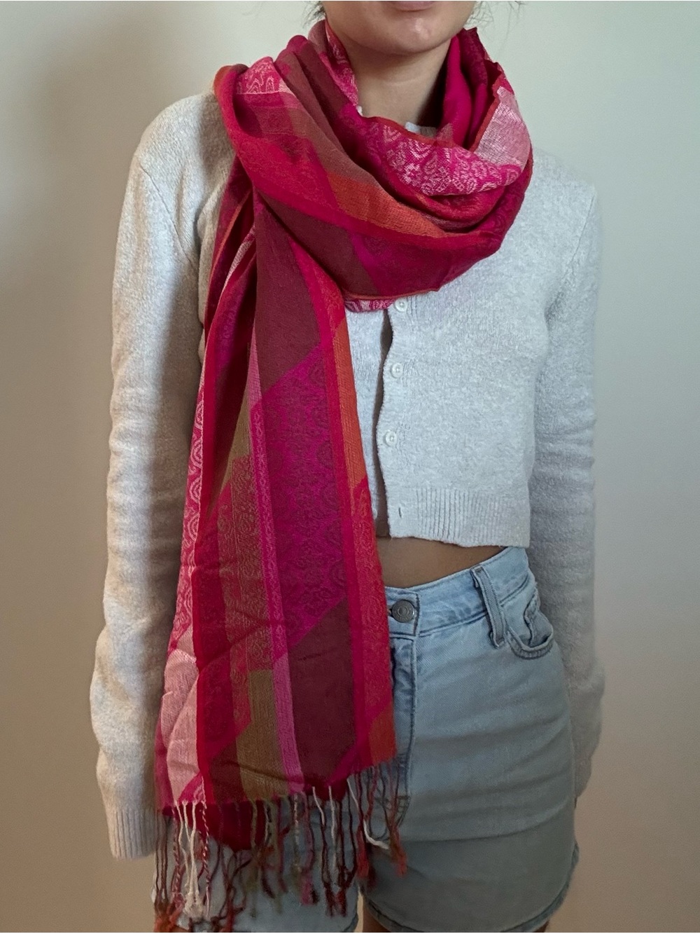 Pashmina Like Patchwork Scarf Shawl Wrap